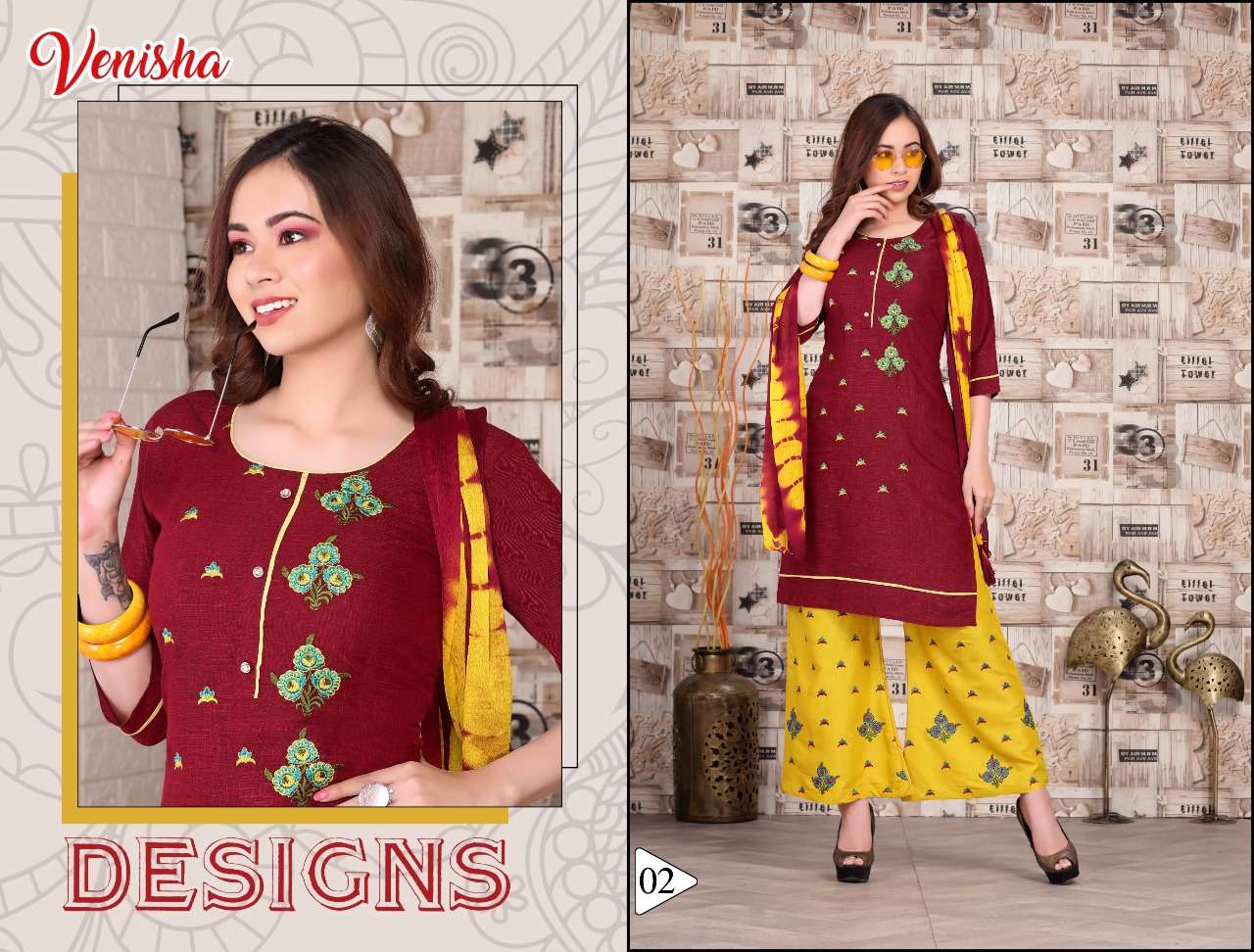 HUMSAFAR BY VENISHA 01 TO 06 SERIES BEAUTIFUL SUITS COLORFUL STYLISH FANCY CASUAL WEAR & ETHNIC WEAR RAYON EMBROIDERED DRESSES AT WHOLESALE PRICE