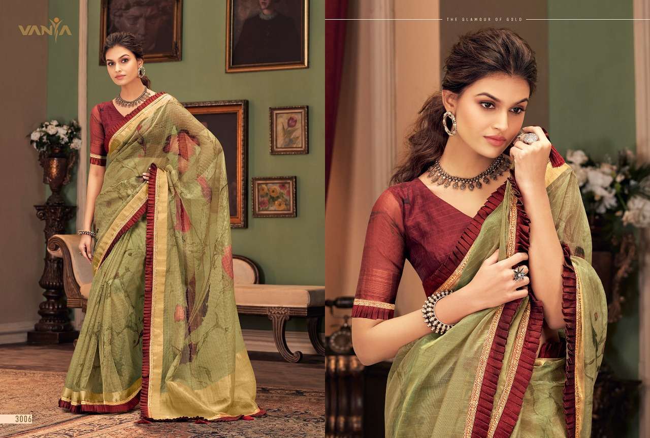 VANYA VOL-20 BY VANYA 3001 TO 3016 SERIES INDIAN TRADITIONAL WEAR COLLECTION BEAUTIFUL STYLISH FANCY COLORFUL PARTY WEAR & OCCASIONAL WEAR SILK SAREES AT WHOLESALE PRICE