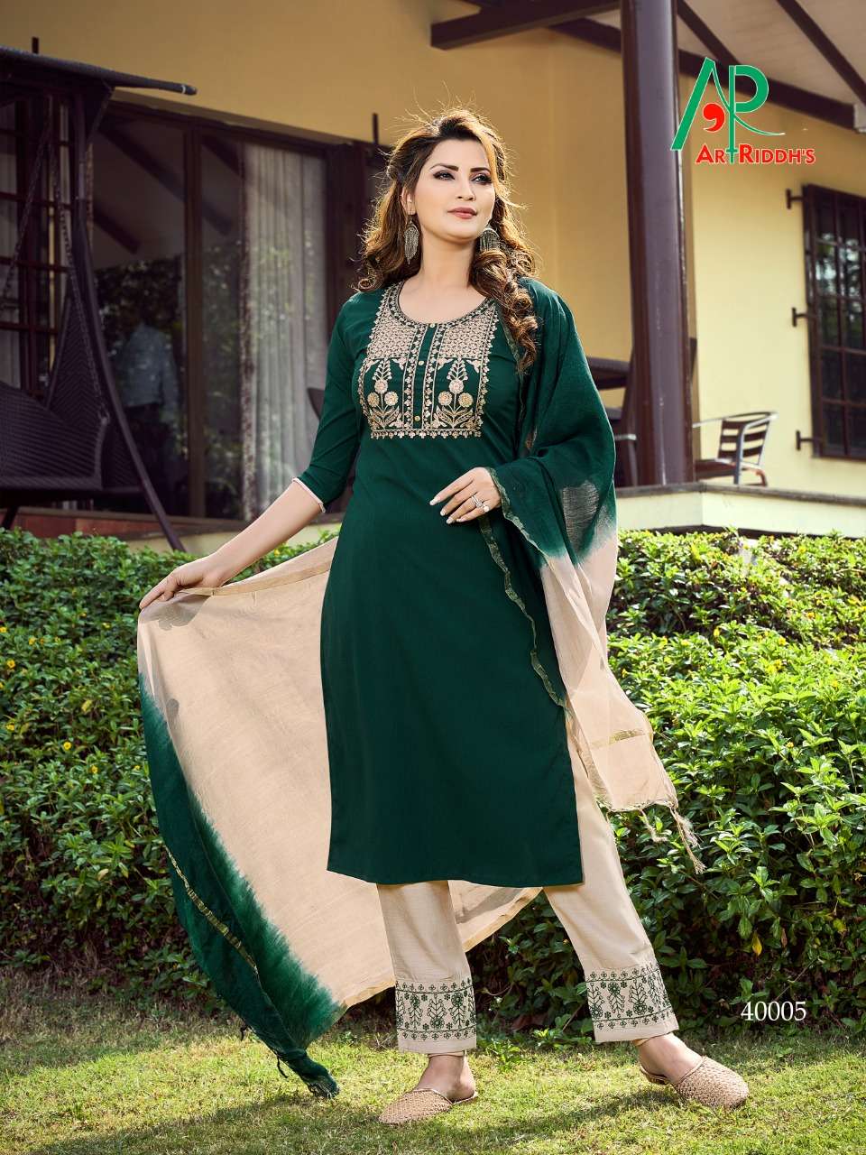 SIRAT BY ART RIDDHS 40001 TO 40006 SERIES DESIGNER SUITS BEAUTIFUL STYLISH FANCY COLORFUL PARTY WEAR & OCCASIONAL WEAR ITALIAN CRUSH EMBROIDERED DRESSES AT WHOLESALE PRICE