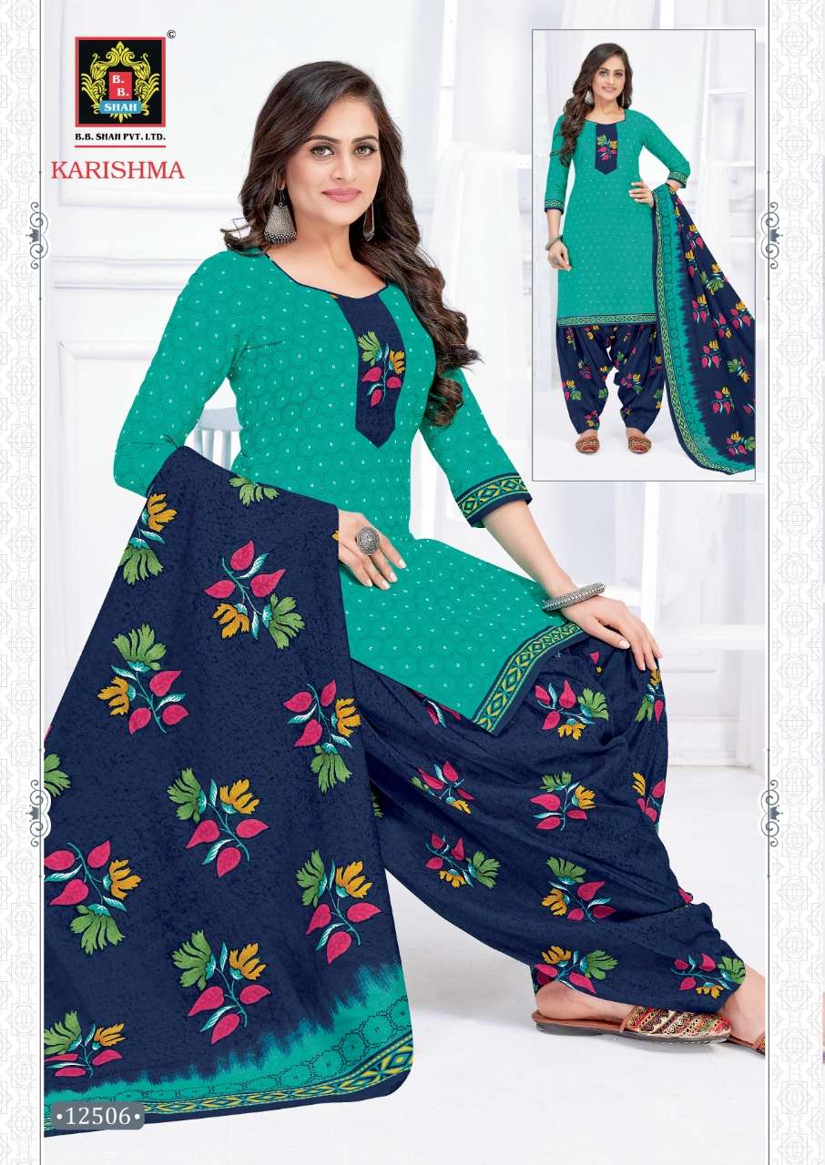 KARISHMA VOL-8 BY B B SHAH 12501 TO 12512 SERIES BEAUTIFUL SUITS COLORFUL STYLISH FANCY CASUAL WEAR & ETHNIC WEAR PURE COTTON DRESSES AT WHOLESALE PRICE