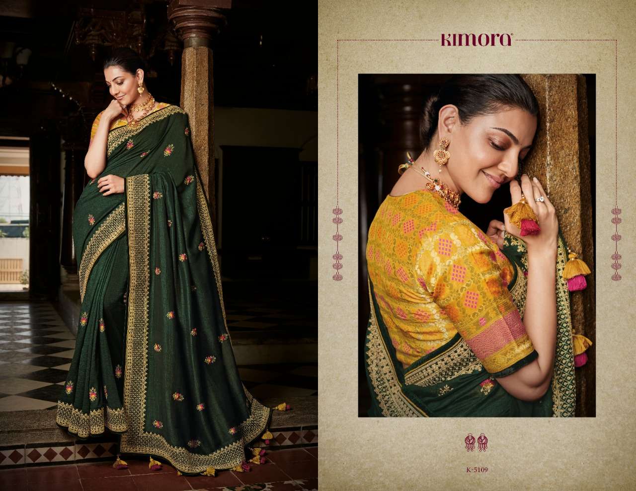 KAJAL VOL-7 BY KIMORA FASHION 5101 TO 5118 SERIES INDIAN TRADITIONAL WEAR COLLECTION BEAUTIFUL STYLISH FANCY COLORFUL PARTY WEAR & OCCASIONAL WEAR FANCY SAREES AT WHOLESALE PRICE