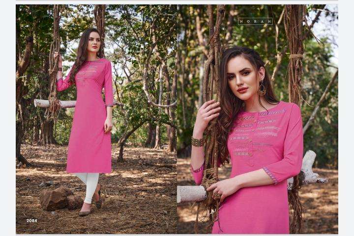 NEPTUN BY NORAH 2081 TO 2085 SERIES DESIGNER STYLISH FANCY COLORFUL BEAUTIFUL PARTY WEAR & ETHNIC WEAR COLLECTION RAYON EMBROIDERY KURTIS AT WHOLESALE PRICE