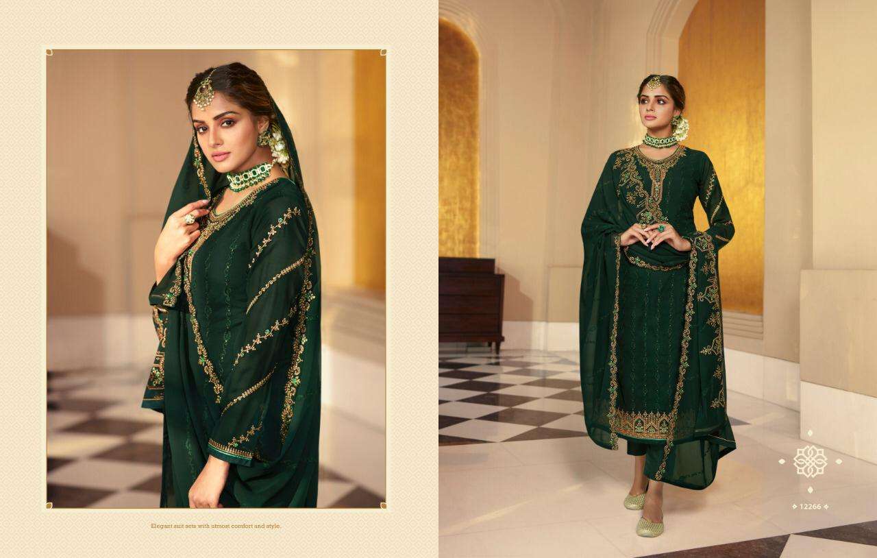 ZISA VOL-67 BY MEERA TRENDZ 12261 TO 12266 SERIES BEAUTIFUL STYLISH SUITS FANCY COLORFUL CASUAL WEAR & ETHNIC WEAR & READY TO WEAR GEORGETTE WITH EMBROIDERY DRESSES AT WHOLESALE PRICE