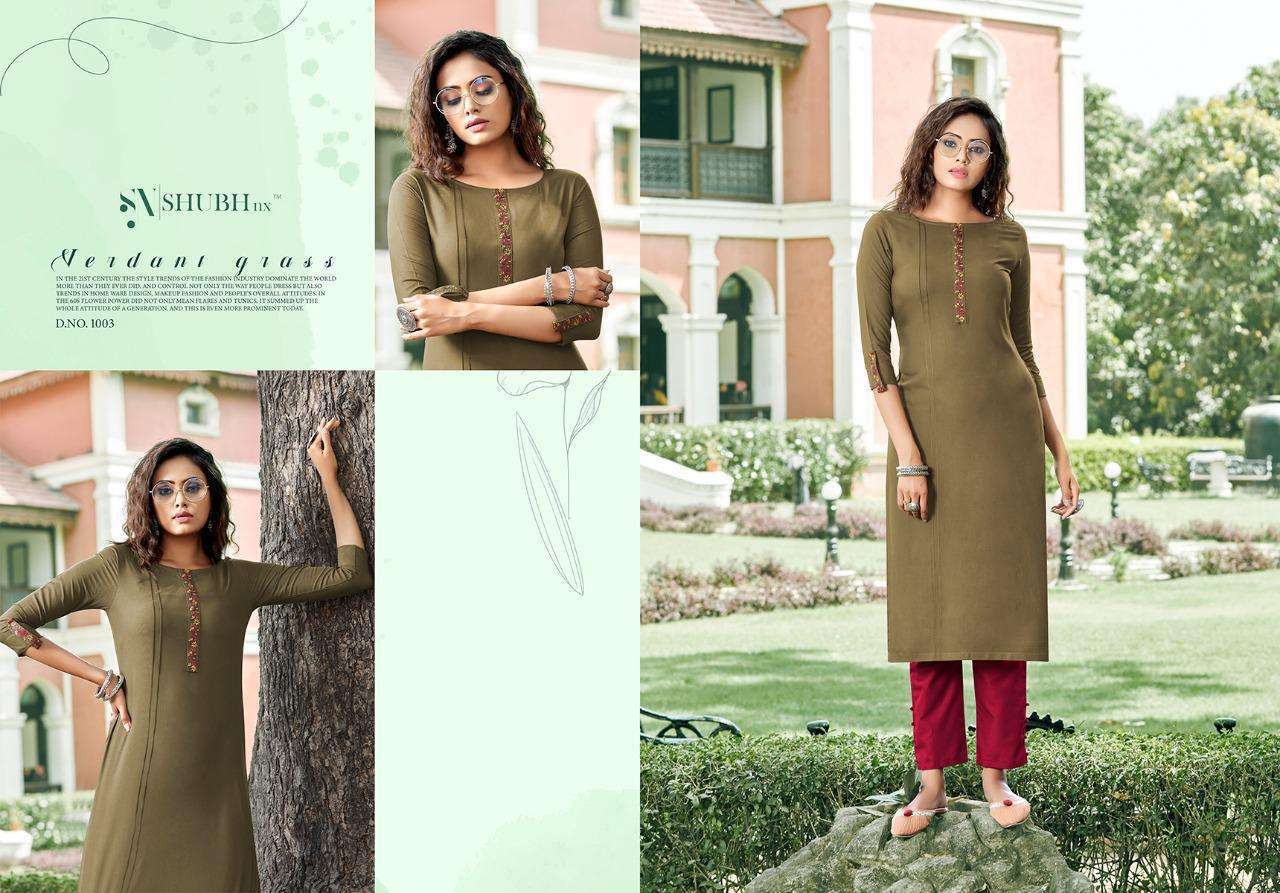 HEER BY SHUBH NX 1001 TO 1008 SERIES DESIGNER STYLISH FANCY COLORFUL BEAUTIFUL PARTY WEAR & ETHNIC WEAR COLLECTION RAYON EMBROIDERY KURTIS AT WHOLESALE PRICE