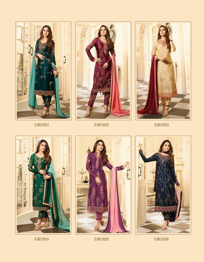 Amirah 11031 Series By Amirah 11031 To 11036 Series Beautiful Stylish Festive Suits Fancy Colorful Casual Wear & Ethnic Wear & Ready To Wear Satin Georgette Dresses At Wholesale Price