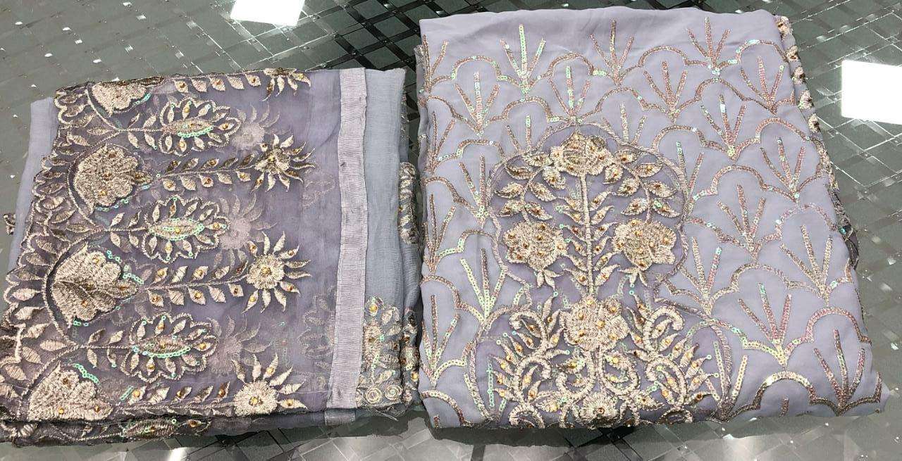 KILRUBA HIT DESIGN K-97 NEW COLOURS BY KILRUBA K-97B TO K-97C SERIES PAKISTANI DESIGNER SUITS COLLECTION BEAUTIFUL STYLISH FANCY COLORFUL PARTY WEAR & OCCASIONAL WEAR GEORGETTE EMBROIDERY DRESSES AT WHOLESALE PRICE