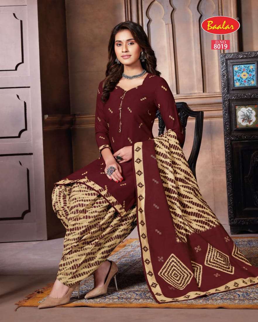 ZAARA VOL-8 BY BAALAR 8001 TO 8028 SERIES BEAUTIFUL STYLISH SUITS FANCY COLORFUL CASUAL WEAR & ETHNIC WEAR & READY TO WEAR PURE COTTON PRINTED DRESSES AT WHOLESALE PRICE