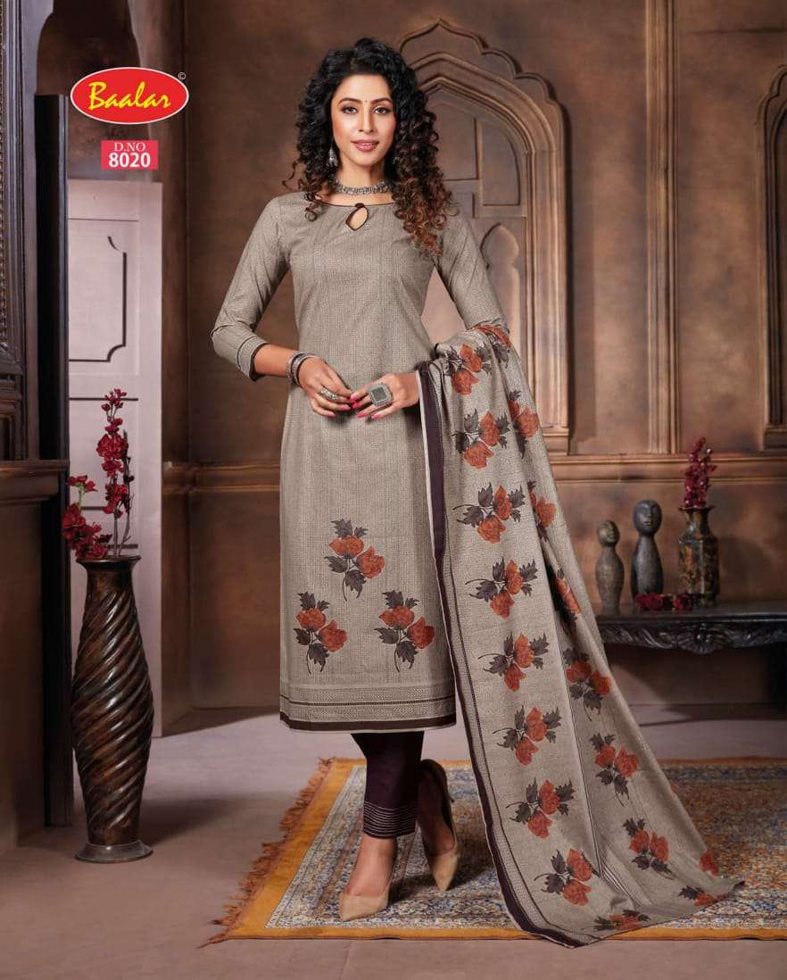ZAARA VOL-8 BY BAALAR 8001 TO 8028 SERIES BEAUTIFUL STYLISH SUITS FANCY COLORFUL CASUAL WEAR & ETHNIC WEAR & READY TO WEAR PURE COTTON PRINTED DRESSES AT WHOLESALE PRICE