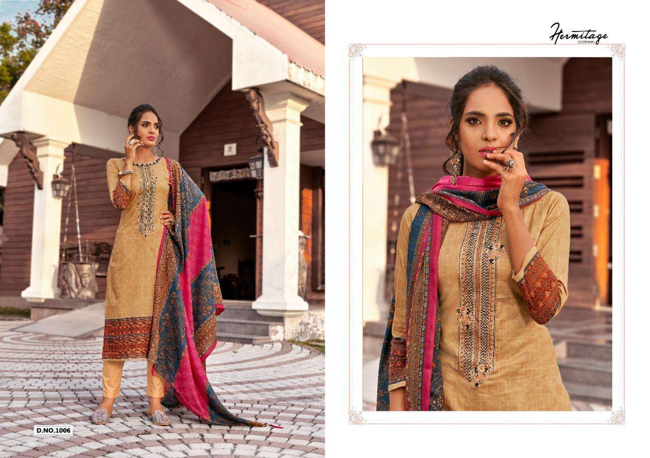 RIWAYAT BY HERMITAGE 1101 TO 1007 SERIES BEAUTIFUL SUITS COLORFUL STYLISH FANCY CASUAL WEAR & ETHNIC WEAR PURE LAWN COTTON EMBROIDERED DRESSES AT WHOLESALE PRICE