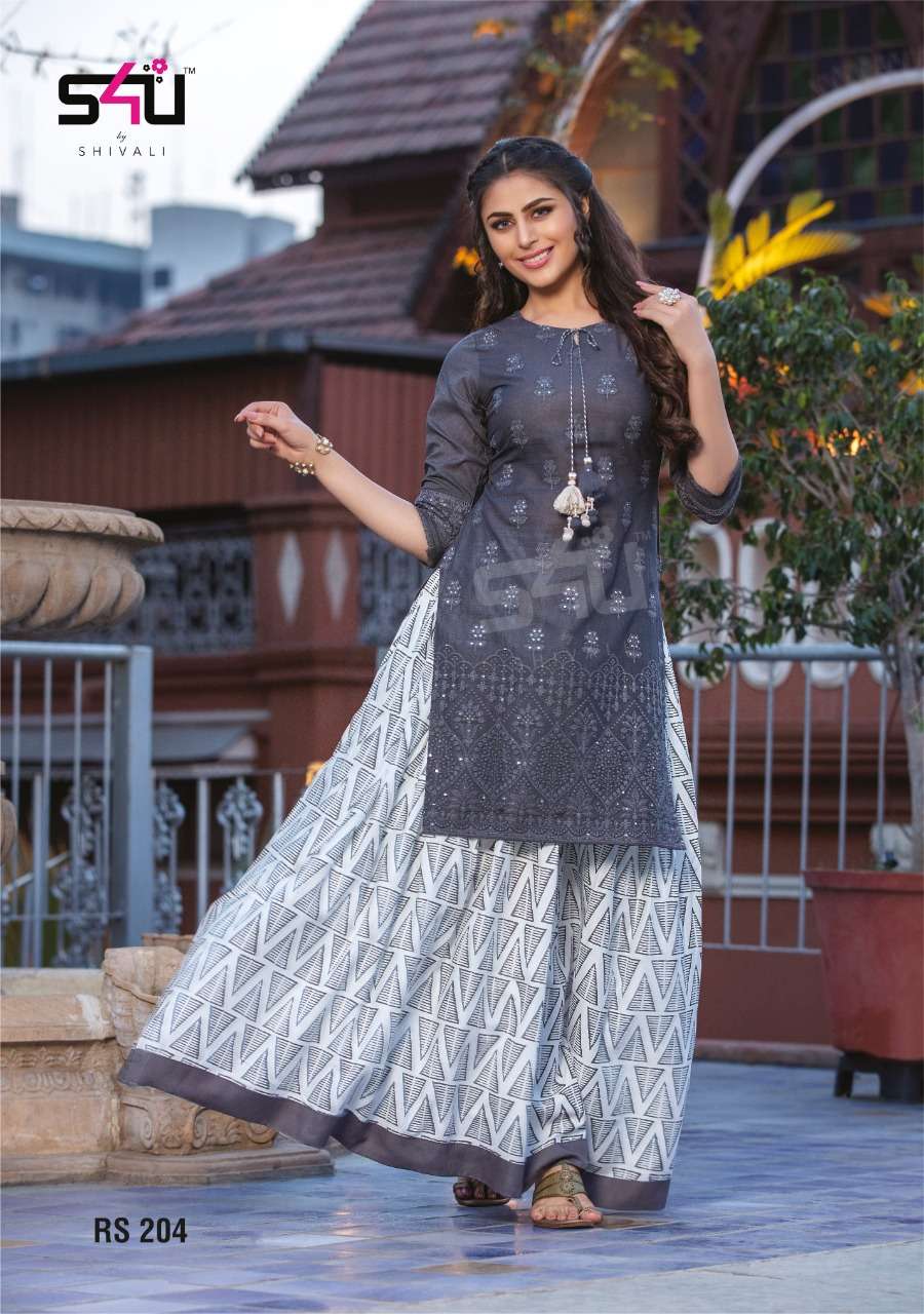 Ethnic kurti with skirt hotsell