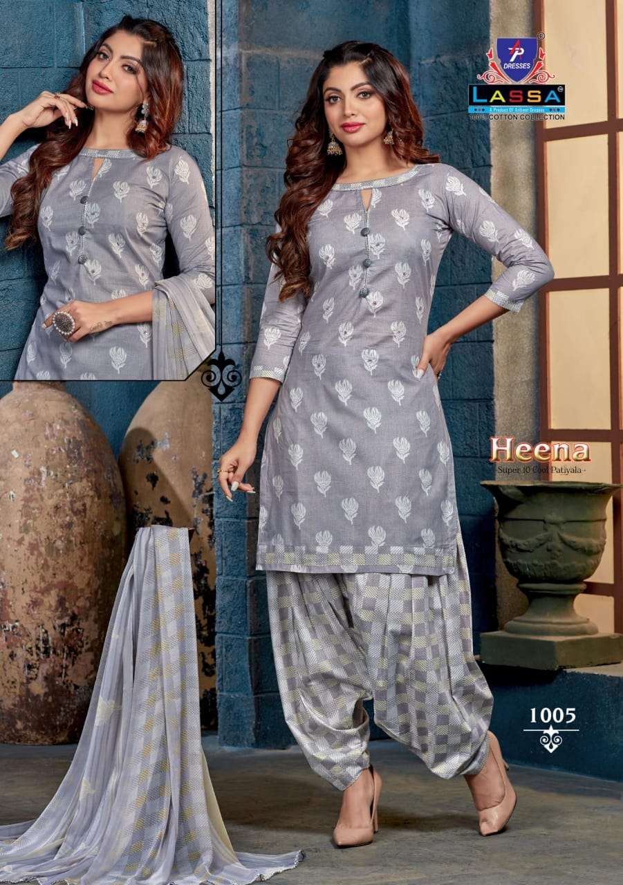 HEENA BY LASSA 1001 TO 1010 SERIES BEAUTIFUL SUITS COLORFUL STYLISH FANCY CASUAL WEAR & ETHNIC WEAR PURE COTTON DRESSES AT WHOLESALE PRICE