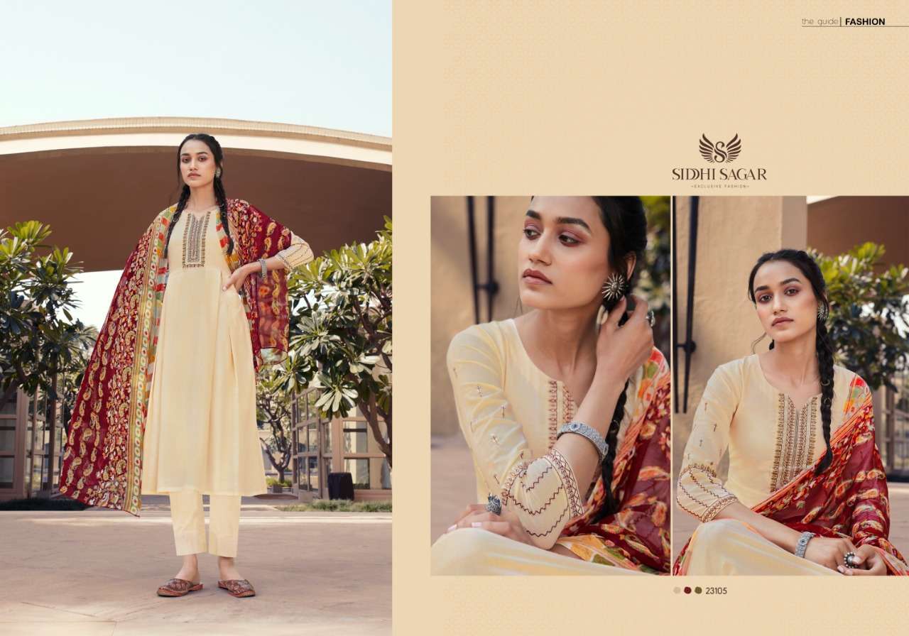 RAMYA BY SIDDHI SAGAR 23101 TO 23108 SERIES BEAUTIFUL SUITS COLORFUL STYLISH FANCY CASUAL WEAR & ETHNIC WEAR PURE CAMBRIC PRINT EMBROIDERED DRESSES AT WHOLESALE PRICE