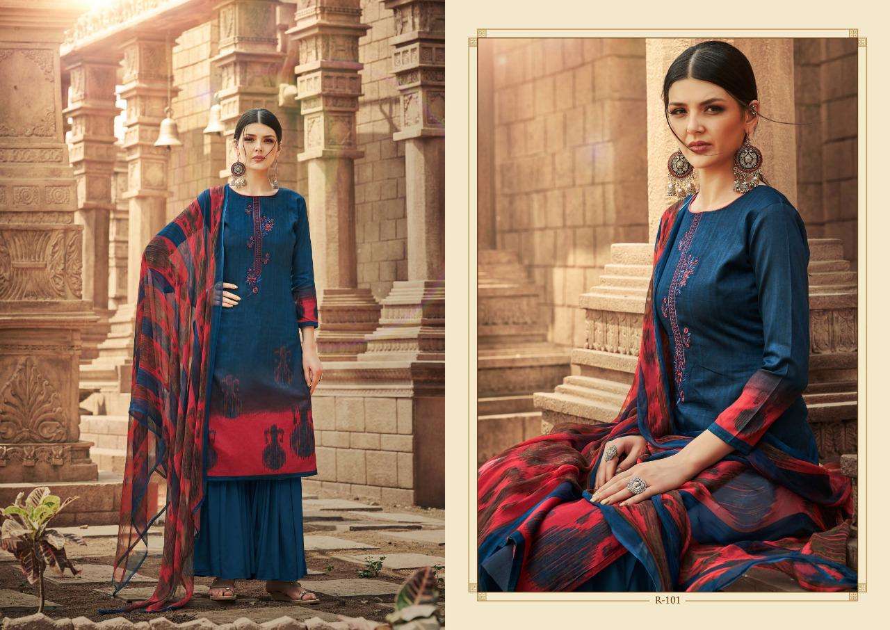 RUBI BY SIYONI 001 TO 010 SERIES BEAUTIFUL SUITS COLORFUL STYLISH FANCY CASUAL WEAR & ETHNIC WEAR PURE HEAVY JAM COTTON PRINT EMBROIDERED DRESSES AT WHOLESALE PRICE