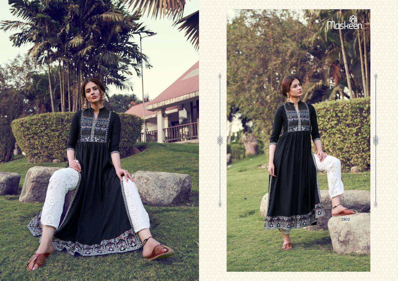 Monsoon Vol-2 By Maisha 2101 To 2104 Series Designer Stylish Fancy Colorful Beautiful Party Wear & Ethnic Wear Collection Rayon Print Kurtis With Bottom At Wholesale Price