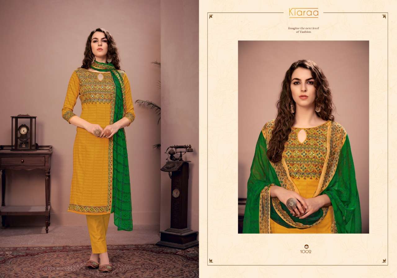 AZRAA BY ACME WEAVER 1001 TO 1008 SERIES BEAUTIFUL SUITS COLORFUL STYLISH FANCY CASUAL WEAR & ETHNIC WEAR PURE COTTON SATIN DIGITAL PRINT EMBROIDERED DRESSES AT WHOLESALE PRICE
