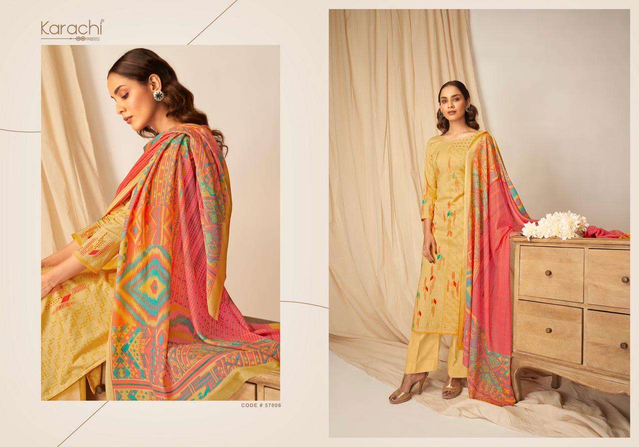 IKAT BY KARACHI PRINTS 57001 TO 57008 SERIES BEAUTIFUL SUITS COLORFUL STYLISH FANCY CASUAL WEAR & ETHNIC WEAR PURE LAWN COTTON PRINTED DRESSES AT WHOLESALE PRICE