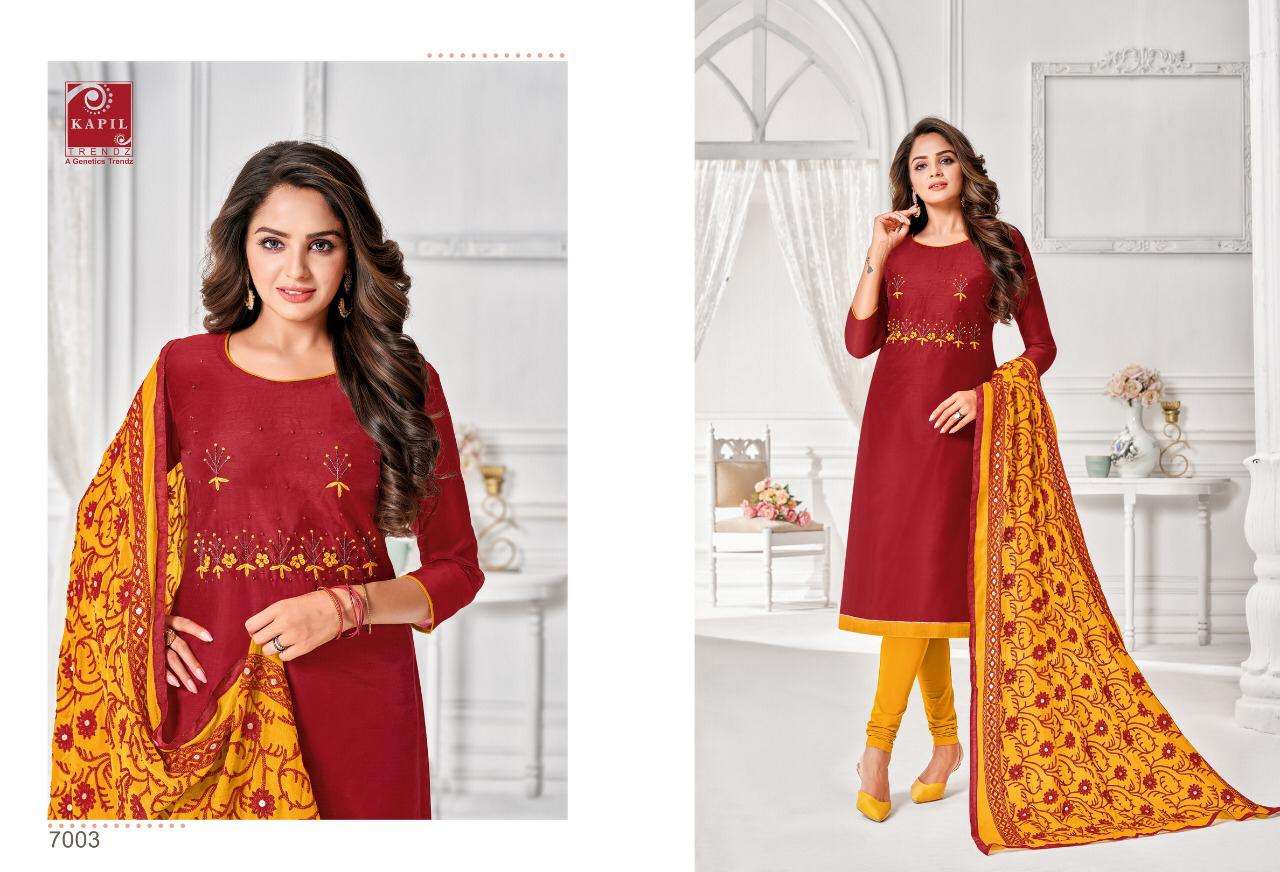 NOORI BY KAPIL TRENDZ 7001 TO 7012 SERIES BEAUTIFUL WINTER COLLECTION SUITS STYLISH FANCY COLORFUL CASUAL WEAR & ETHNIC WEAR CHANDERI/SATIN/SILK DRESSES AT WHOLESALE PRICE