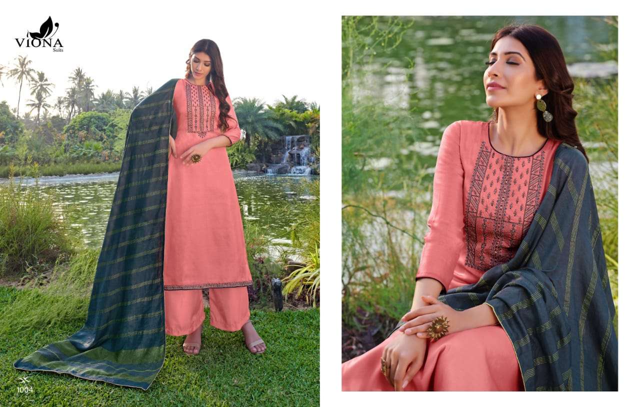 ASMEE BY VIONA SUITS 1001 TO 1007 SERIES BEAUTIFUL SUITS COLORFUL STYLISH FANCY CASUAL WEAR & ETHNIC WEAR PURE ANAYA SILK EMBROIDERED DRESSES AT WHOLESALE PRICE