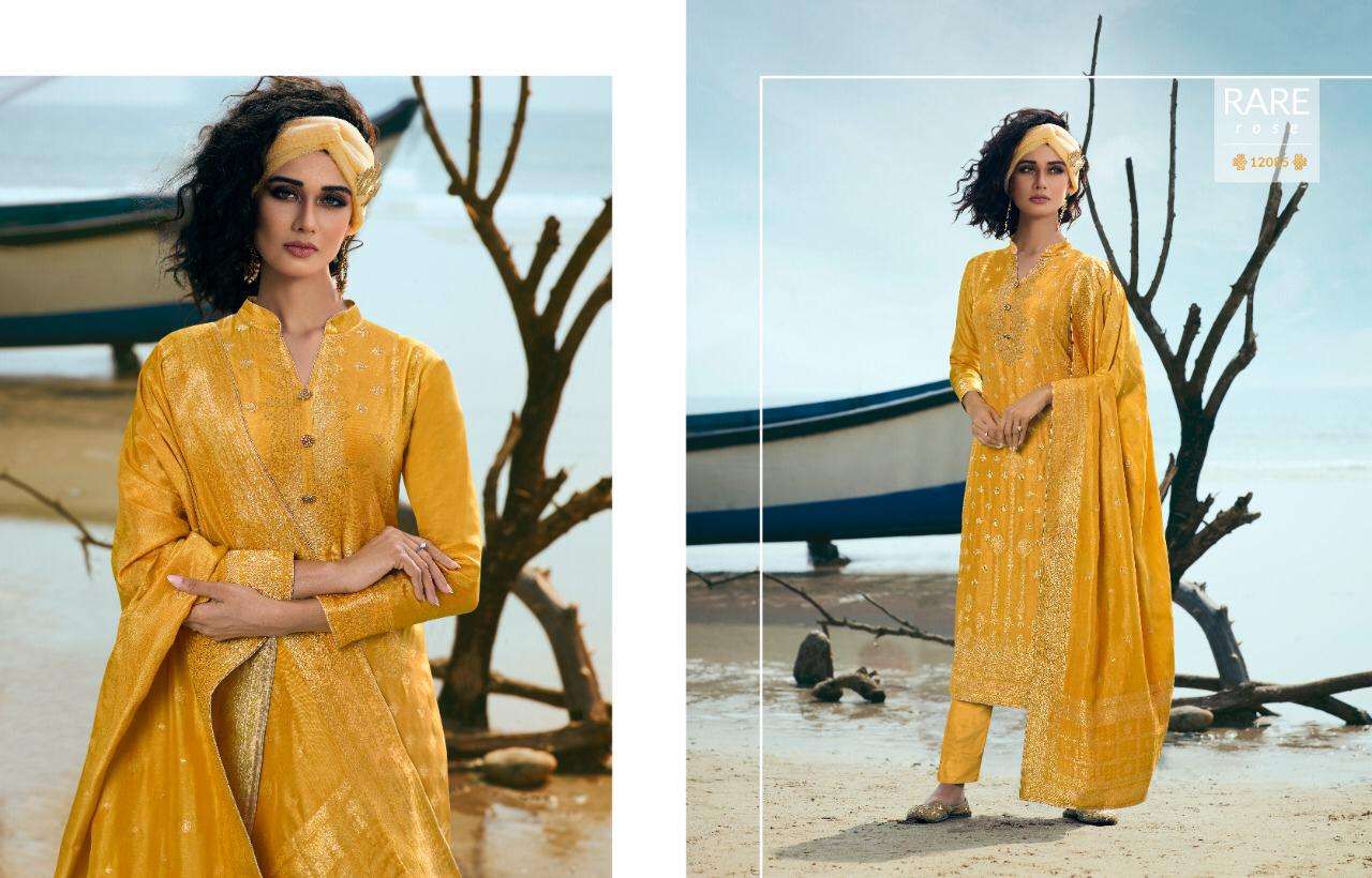 TRADITIONAL BY ZISA 12081 TO 12088 SERIES BEAUTIFUL SUITS COLORFUL STYLISH FANCY CASUAL WEAR & ETHNIC WEAR PURE DOLA JACQUARD DRESSES AT WHOLESALE PRICE
