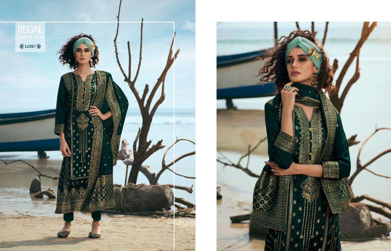 TRADITIONAL BY ZISA 12081 TO 12088 SERIES BEAUTIFUL SUITS COLORFUL STYLISH FANCY CASUAL WEAR & ETHNIC WEAR PURE DOLA JACQUARD DRESSES AT WHOLESALE PRICE