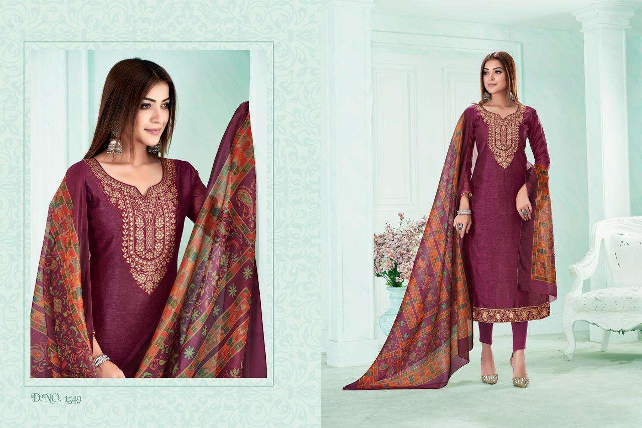 SURATI BY RANI TRENDZ 1545 TO 1555 SERIES BEAUTIFUL SUITS COLORFUL STYLISH FANCY CASUAL WEAR & ETHNIC WEAR MODAL CHANDERI DRESSES AT WHOLESALE PRICE
