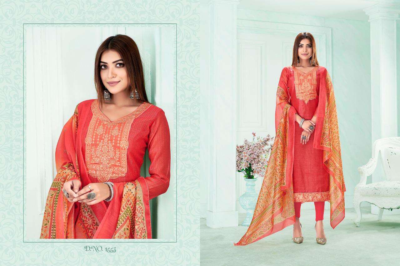 SURATI BY RANI TRENDZ 1545 TO 1555 SERIES BEAUTIFUL SUITS COLORFUL STYLISH FANCY CASUAL WEAR & ETHNIC WEAR MODAL CHANDERI DRESSES AT WHOLESALE PRICE