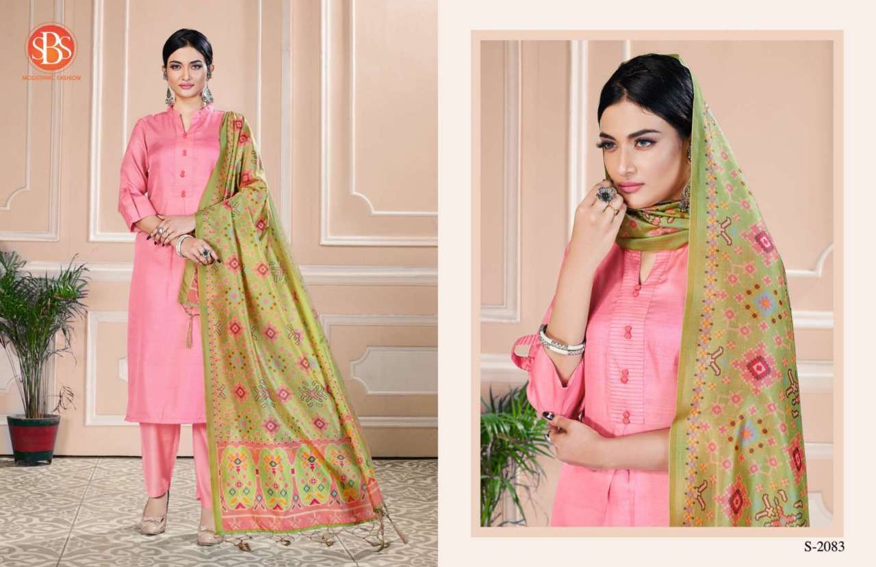 NIKHAR BY SBS 2081 TO 2084 SERIES BEAUTIFUL SUITS COLORFUL STYLISH FANCY CASUAL WEAR & ETHNIC WEAR PURE TUSSAR SILK DRESSES AT WHOLESALE PRICE