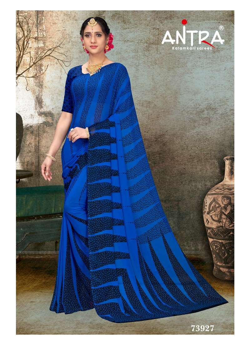 KITKAT BY ANTRA 73921 TO 73928 SERIES INDIAN TRADITIONAL WEAR COLLECTION BEAUTIFUL STYLISH FANCY COLORFUL PARTY WEAR & OCCASIONAL WEAR WEIGHTLESS SAREES AT WHOLESALE PRICE