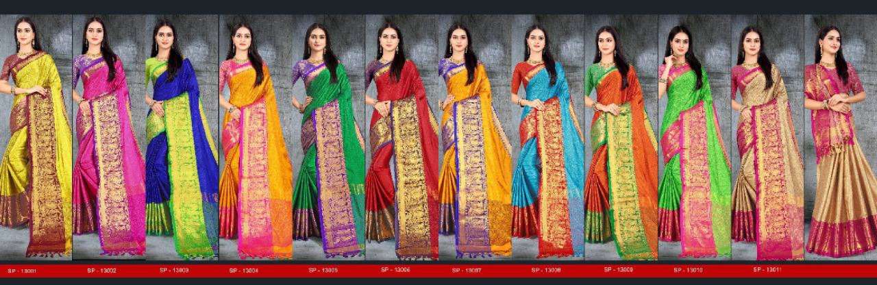 DARSHI BY AURA 13001 TO 13011 SERIES INDIAN TRADITIONAL WEAR COLLECTION BEAUTIFUL STYLISH FANCY COLORFUL PARTY WEAR & OCCASIONAL WEAR SILK SAREES AT WHOLESALE PRICE