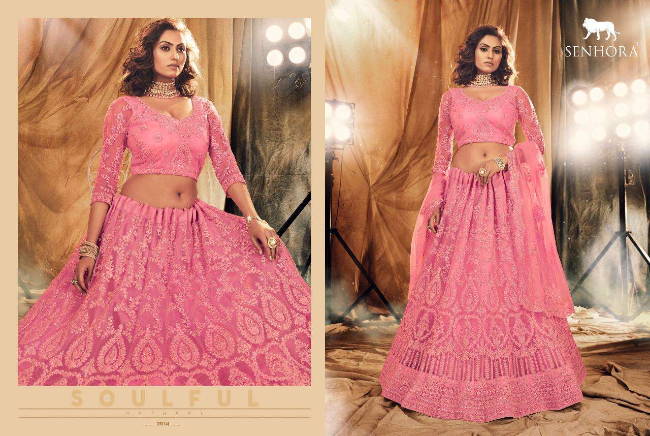 Heritage Vol-5 By Senhora Dresses 2013 To 2016 Series Beautiful Colorful Fancy Wedding Collection Occasional Wear & Party Wear Net With Silk Satin Embroidery Lehengas At Wholesale Price