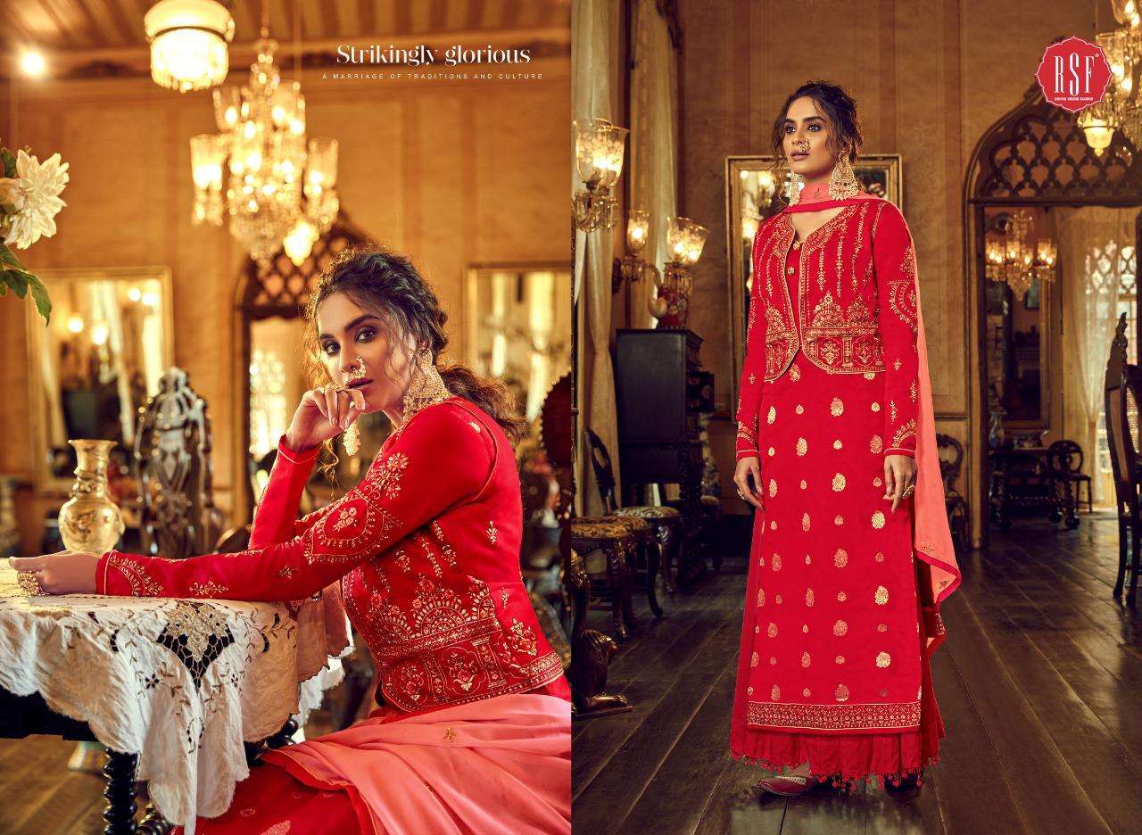 TAANI BY RIDDHI SIDDHI FASHION 18501 TO 18506 SERIES BEAUTIFUL STYLISH SHARARA SUITS FANCY COLORFUL CASUAL WEAR & ETHNIC WEAR & READY TO WEAR PURE SILK JACQUARD EMBROIDERED DRESSES AT WHOLESALE PRICE