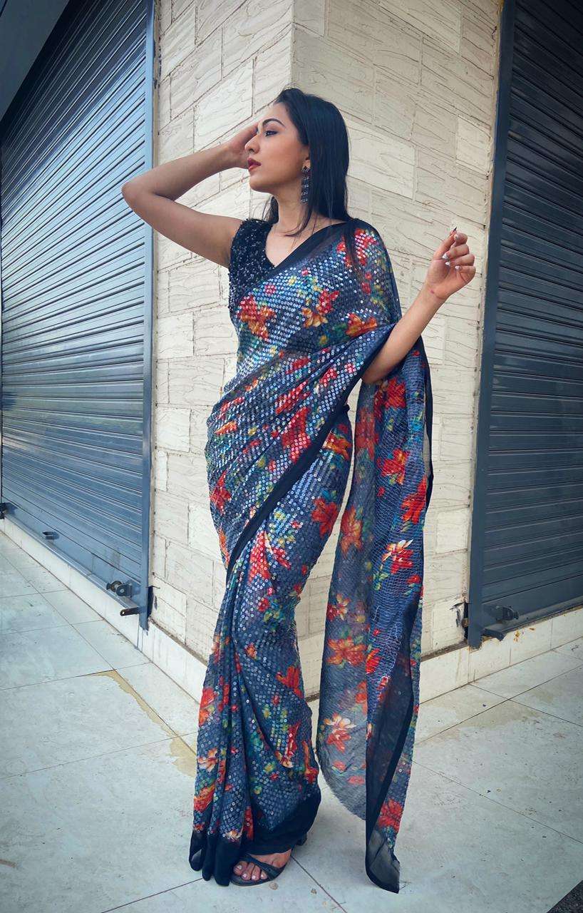 VV SENORITA BY FASHID WHOLESALE INDIAN TRADITIONAL WEAR COLLECTION BEAUTIFUL STYLISH FANCY COLORFUL PARTY WEAR & OCCASIONAL WEAR PREMIUM GEORGETTE SAREES AT WHOLESALE PRICE