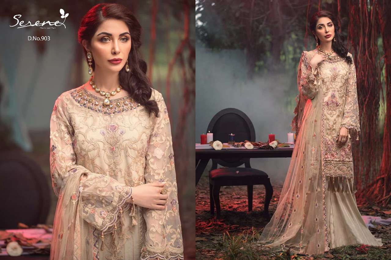 SERENE HIT DESIGN 903 BY SERENE DESIGNER FESTIVE PAKISTANI SUITS COLLECTION BEAUTIFUL STYLISH FANCY COLORFUL PARTY WEAR & OCCASIONAL WEAR FANCY WITH EMBROIDERED DRESSES AT WHOLESALE PRICE