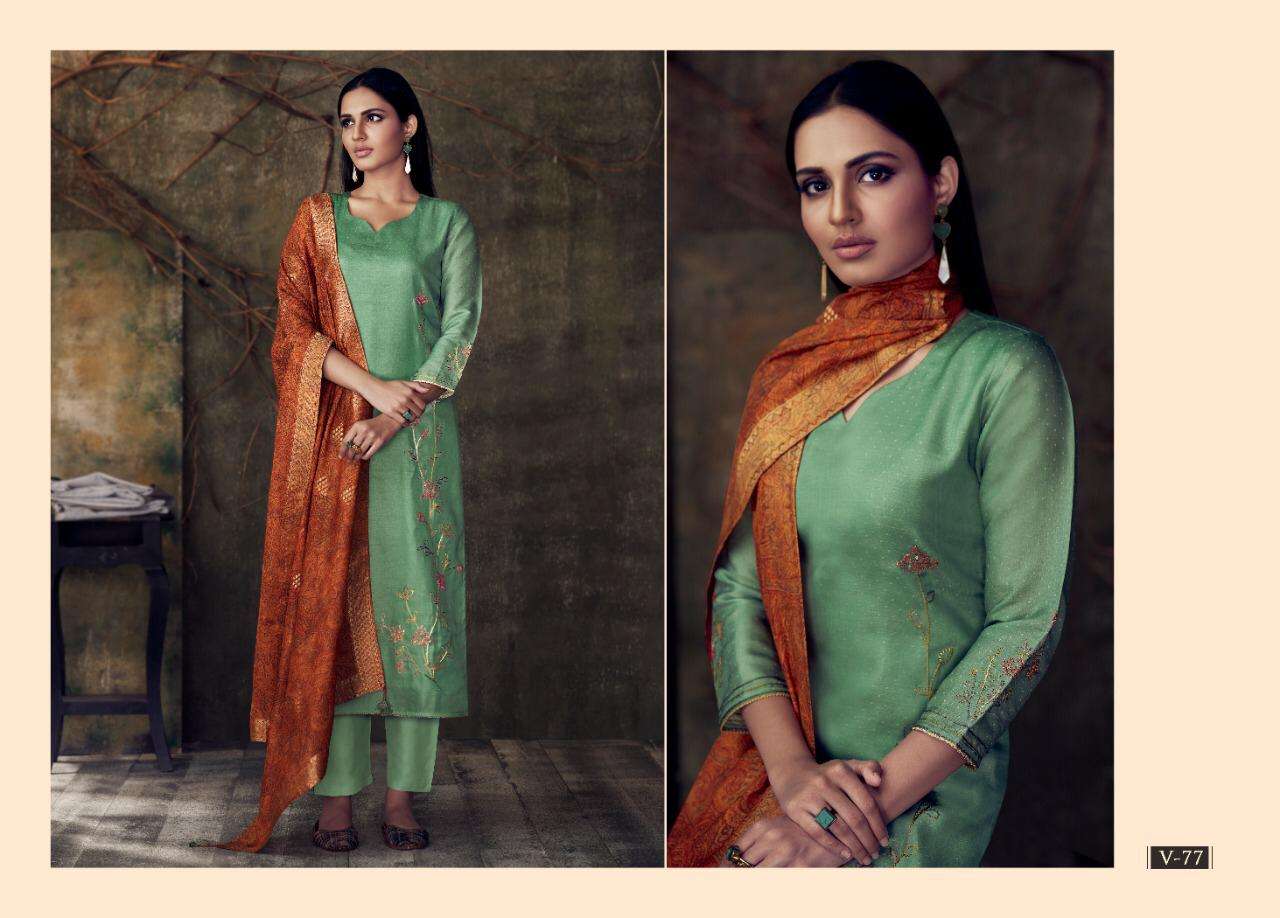 SONTH BY VARINA 71 TO 78 SERIES BEAUTIFUL SUITS COLORFUL STYLISH FANCY CASUAL WEAR & ETHNIC WEAR PERSIA SILK EMBROIDERED DRESSES AT WHOLESALE PRICE