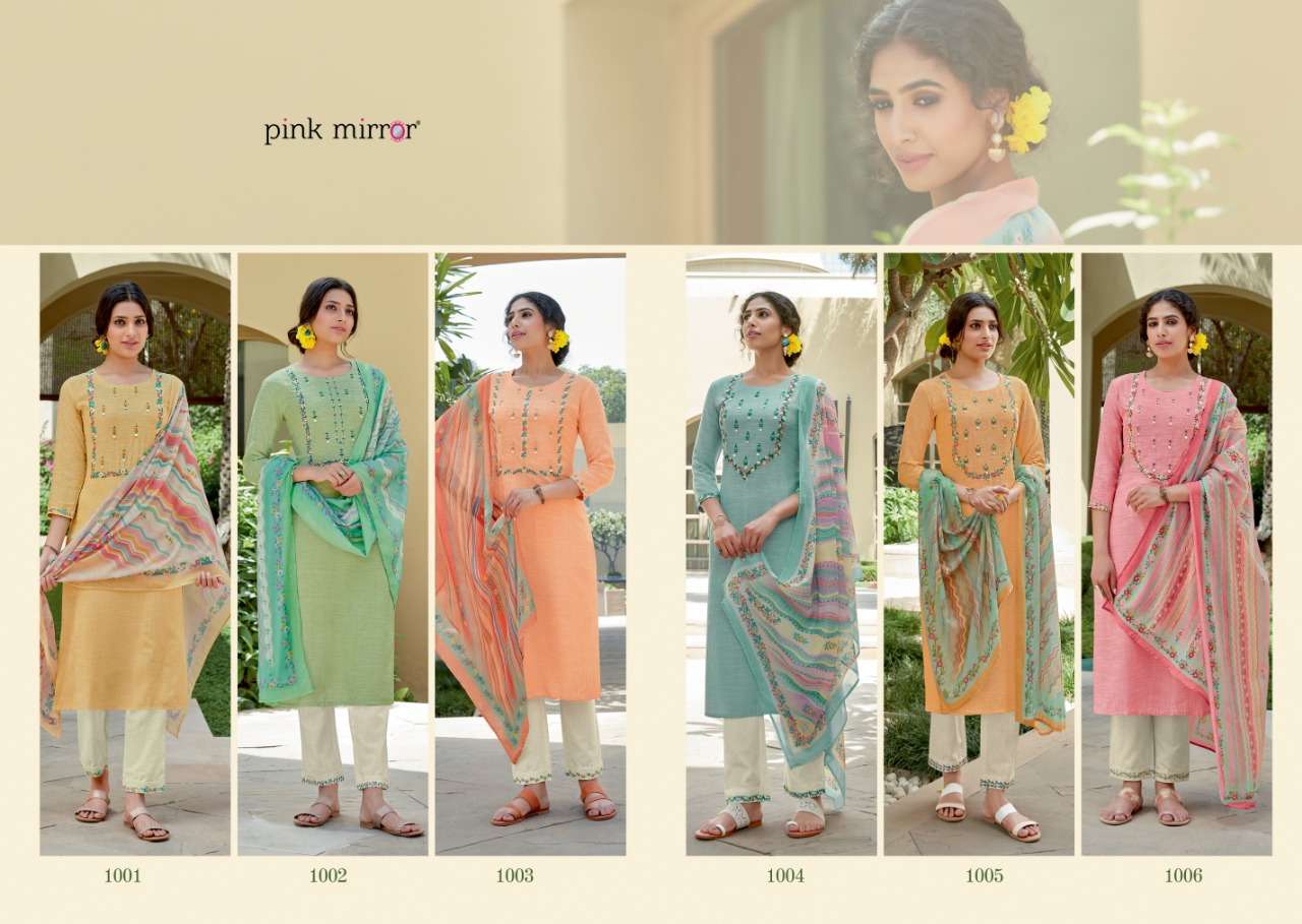 Crayons By Pink Mirror 1001 To 1006 Series Beautiful Suits Colorful Stylish Fancy Casual Wear & Ethnic Wear Viscose Embroidered Dresses At Wholesale Price