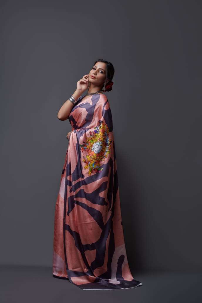 RICHA SILK BY RAJ YOG 01 TO 10 SERIES INDIAN TRADITIONAL WEAR COLLECTION BEAUTIFUL STYLISH FANCY COLORFUL PARTY WEAR & OCCASIONAL WEAR SATIN CREPE DIGITAK PRINT SAREES AT WHOLESALE PRICE