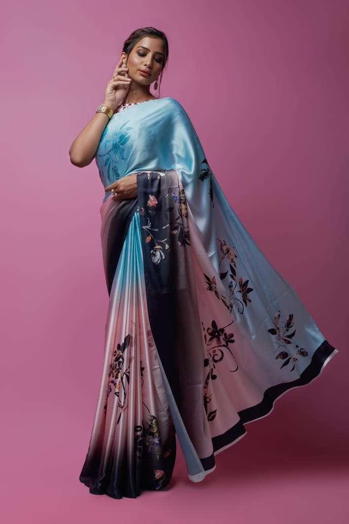 RICHA SILK BY RAJ YOG 01 TO 10 SERIES INDIAN TRADITIONAL WEAR COLLECTION BEAUTIFUL STYLISH FANCY COLORFUL PARTY WEAR & OCCASIONAL WEAR SATIN CREPE DIGITAK PRINT SAREES AT WHOLESALE PRICE