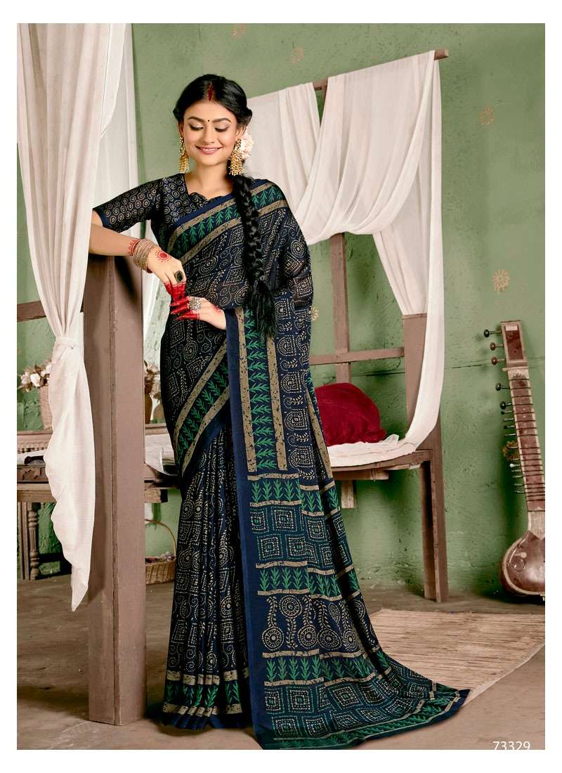 PANKHUDI VOL-25 BY ANTRA 73321TO 73330 SERIES INDIAN TRADITIONAL WEAR COLLECTION BEAUTIFUL STYLISH FANCY COLORFUL PARTY WEAR & OCCASIONAL WEAR BLACK RANGOLI SAREES AT WHOLESALE PRICE