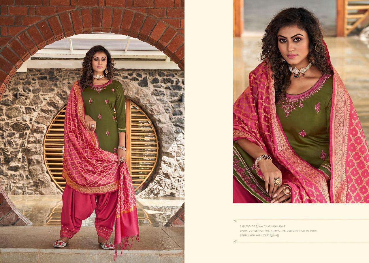 SILK BY PATIALA VOL-4 BY KESSI FABRICS 4001 TO 4008 SERIES BEAUTIFUL SUITS COLORFUL STYLISH FANCY CASUAL WEAR & ETHNIC WEAR JAM SILK WITH WORK DRESSES AT WHOLESALE PRICE