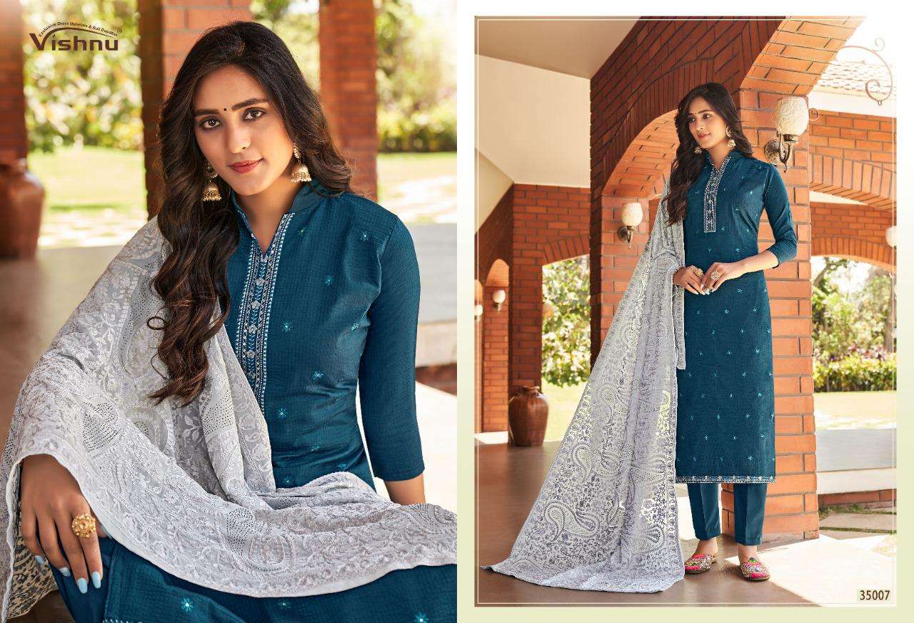 TANISHQ BY VISHNU IMPEX 35001 TO 35008 SERIES BEAUTIFUL SUITS COLORFUL STYLISH FANCY CASUAL WEAR & ETHNIC WEAR SPARKLE SILK LINING DRESSES AT WHOLESALE PRICE