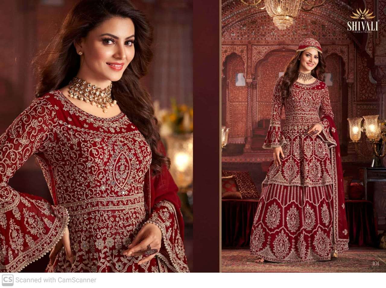 HALIME SULTAN BY SHIVALI 101 TO 105 SERIES BEAUTIFUL SHARARA SUITS STYLISH FANCY COLORFUL PARTY WEAR & OCCASIONAL WEAR FANCY DRESSES AT WHOLESALE PRICE