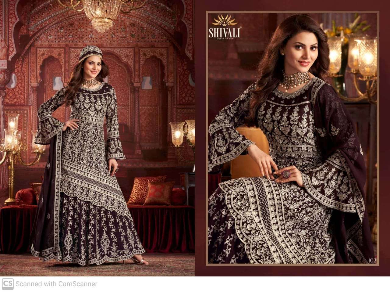 HALIME SULTAN BY SHIVALI 101 TO 105 SERIES BEAUTIFUL SHARARA SUITS STYLISH FANCY COLORFUL PARTY WEAR & OCCASIONAL WEAR FANCY DRESSES AT WHOLESALE PRICE