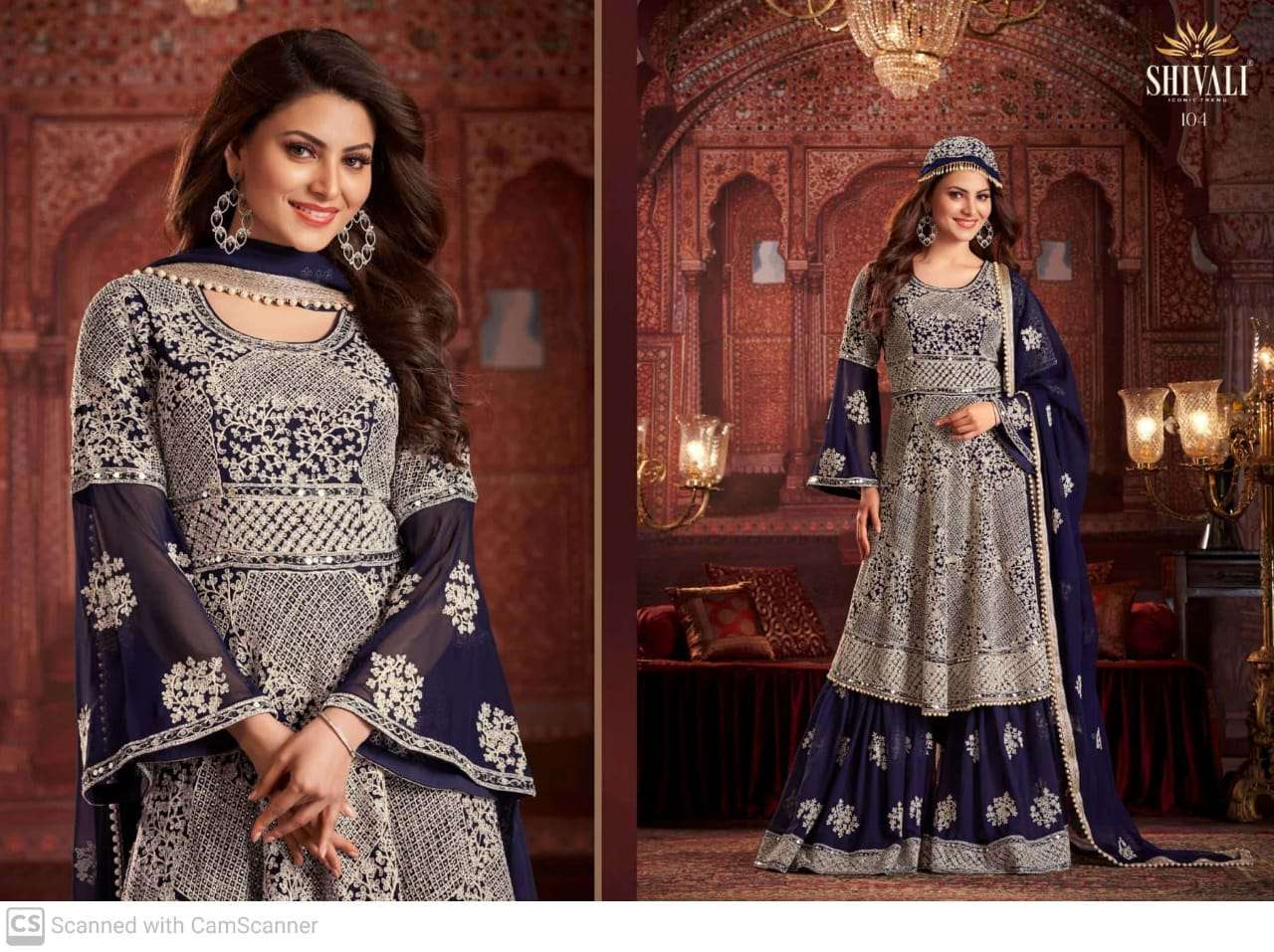HALIME SULTAN BY SHIVALI 101 TO 105 SERIES BEAUTIFUL SHARARA SUITS STYLISH FANCY COLORFUL PARTY WEAR & OCCASIONAL WEAR FANCY DRESSES AT WHOLESALE PRICE