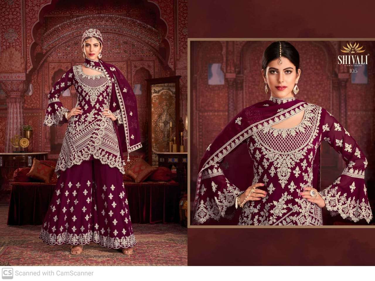 HALIME SULTAN BY SHIVALI 101 TO 105 SERIES BEAUTIFUL SHARARA SUITS STYLISH FANCY COLORFUL PARTY WEAR & OCCASIONAL WEAR FANCY DRESSES AT WHOLESALE PRICE