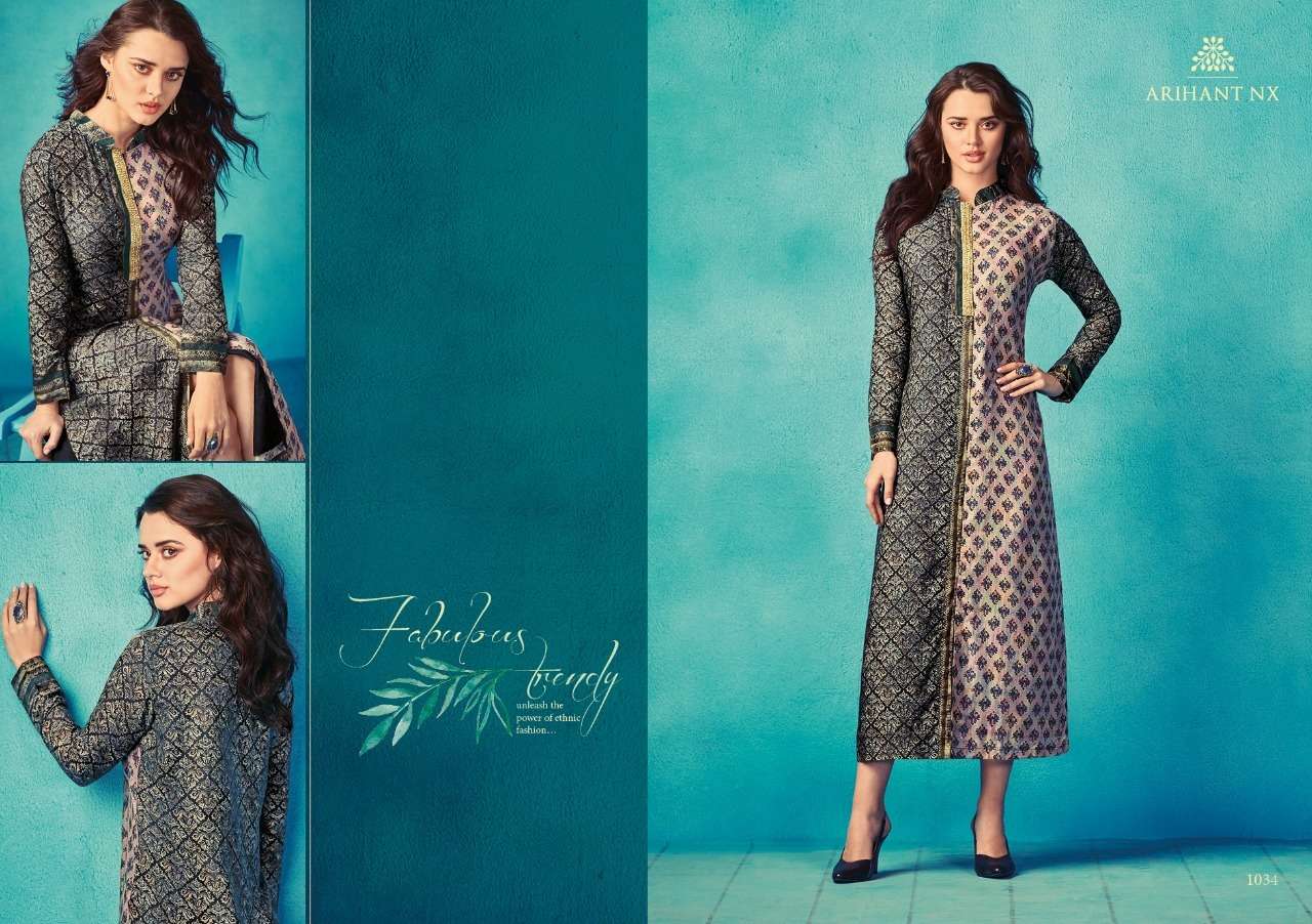 ARIHANT NX 1034 SERIES NX BY ARIHANT NX DESIGNER STYLISH FANCY COLORFUL BEAUTIFUL PARTY WEAR & ETHNIC WEAR COLLECTION FANCY GOWNS AT WHOLESALE PRICE