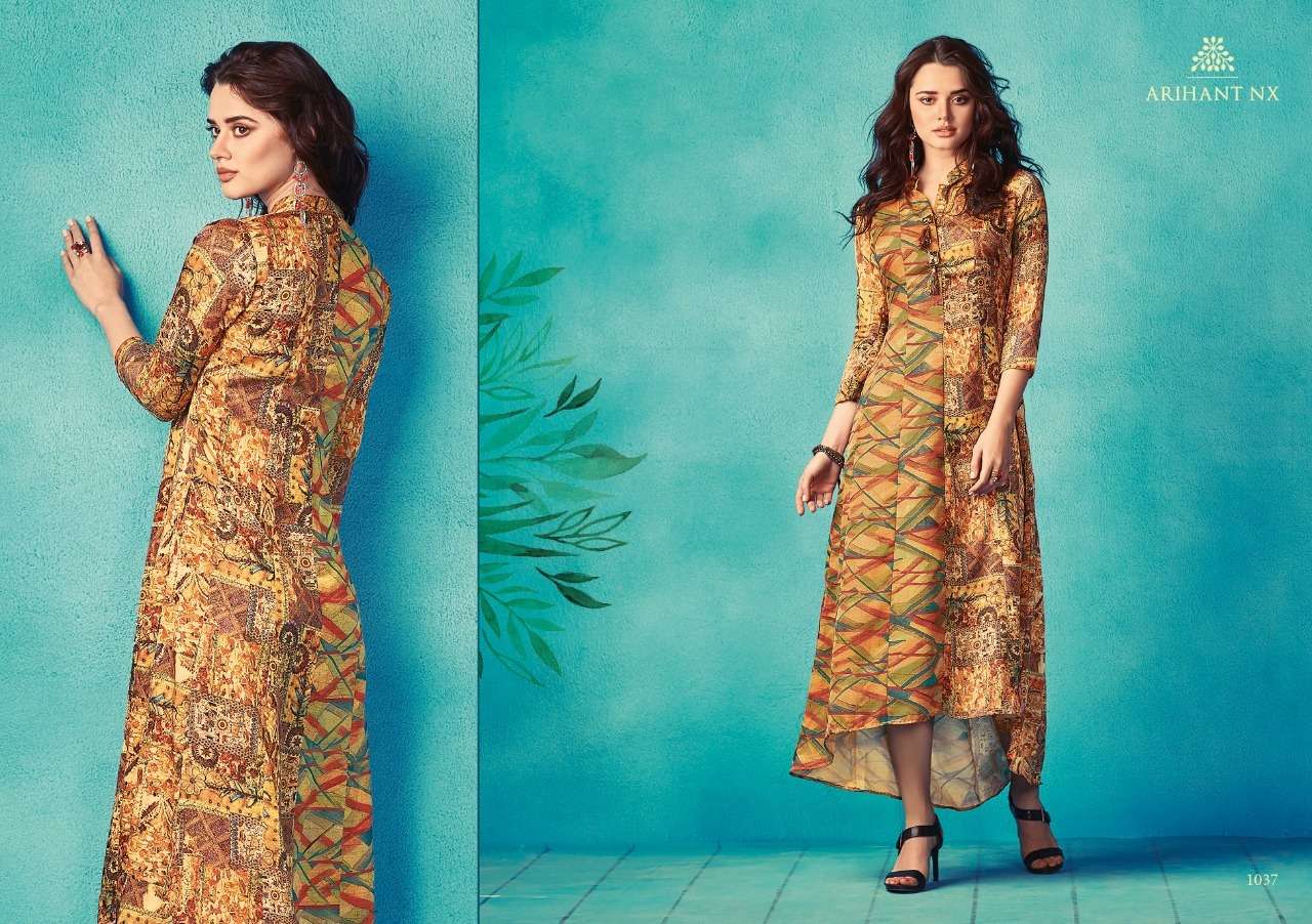 ARIHANT NX 1034 SERIES NX BY ARIHANT NX DESIGNER STYLISH FANCY COLORFUL BEAUTIFUL PARTY WEAR & ETHNIC WEAR COLLECTION FANCY GOWNS AT WHOLESALE PRICE