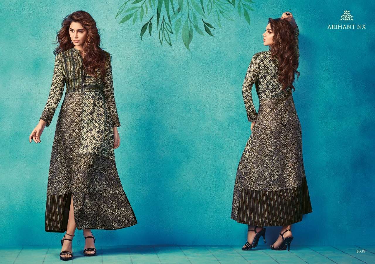 ARIHANT NX 1034 SERIES NX BY ARIHANT NX DESIGNER STYLISH FANCY COLORFUL BEAUTIFUL PARTY WEAR & ETHNIC WEAR COLLECTION FANCY GOWNS AT WHOLESALE PRICE
