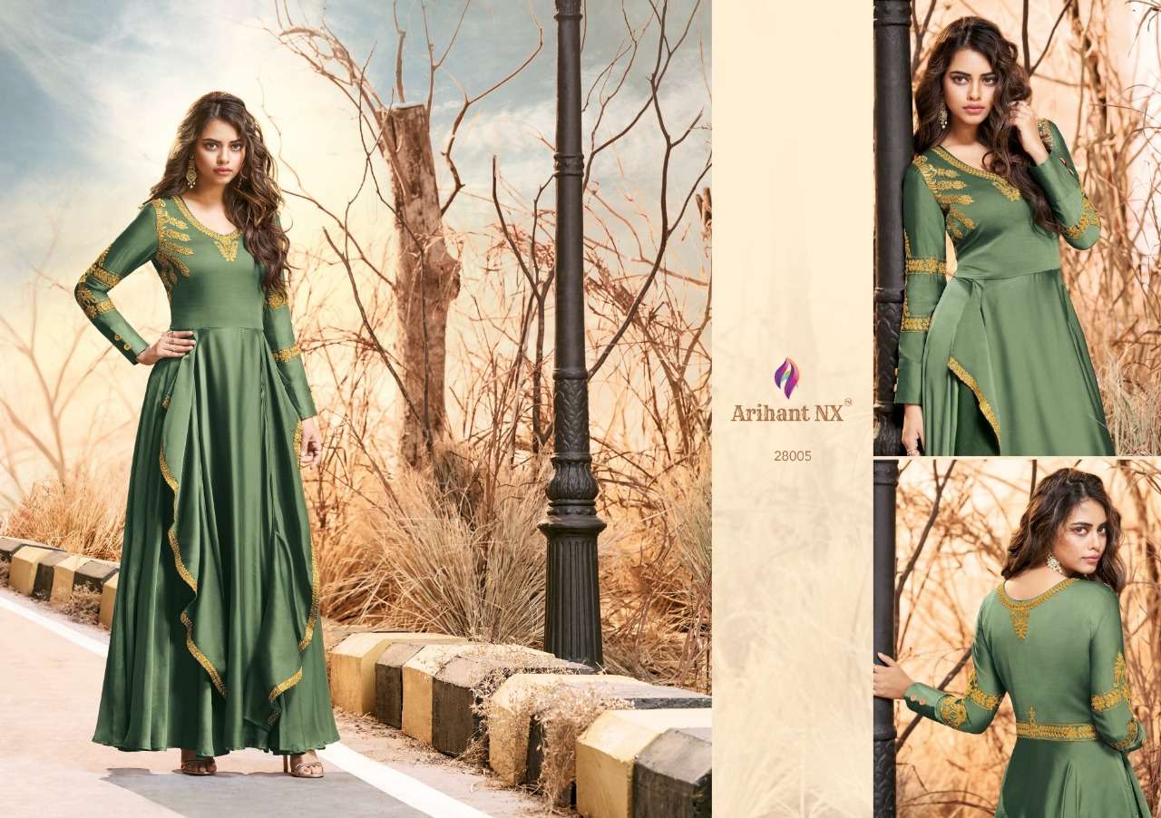 ARIHANT NX HIT DESIGN 28005 BY ARIHANT NX STYLISH FANCY COLORFUL BEAUTIFUL PARTY WEAR & ETHNIC WEAR COLLECTION FANCY GOWNS AT WHOLESALE PRICE