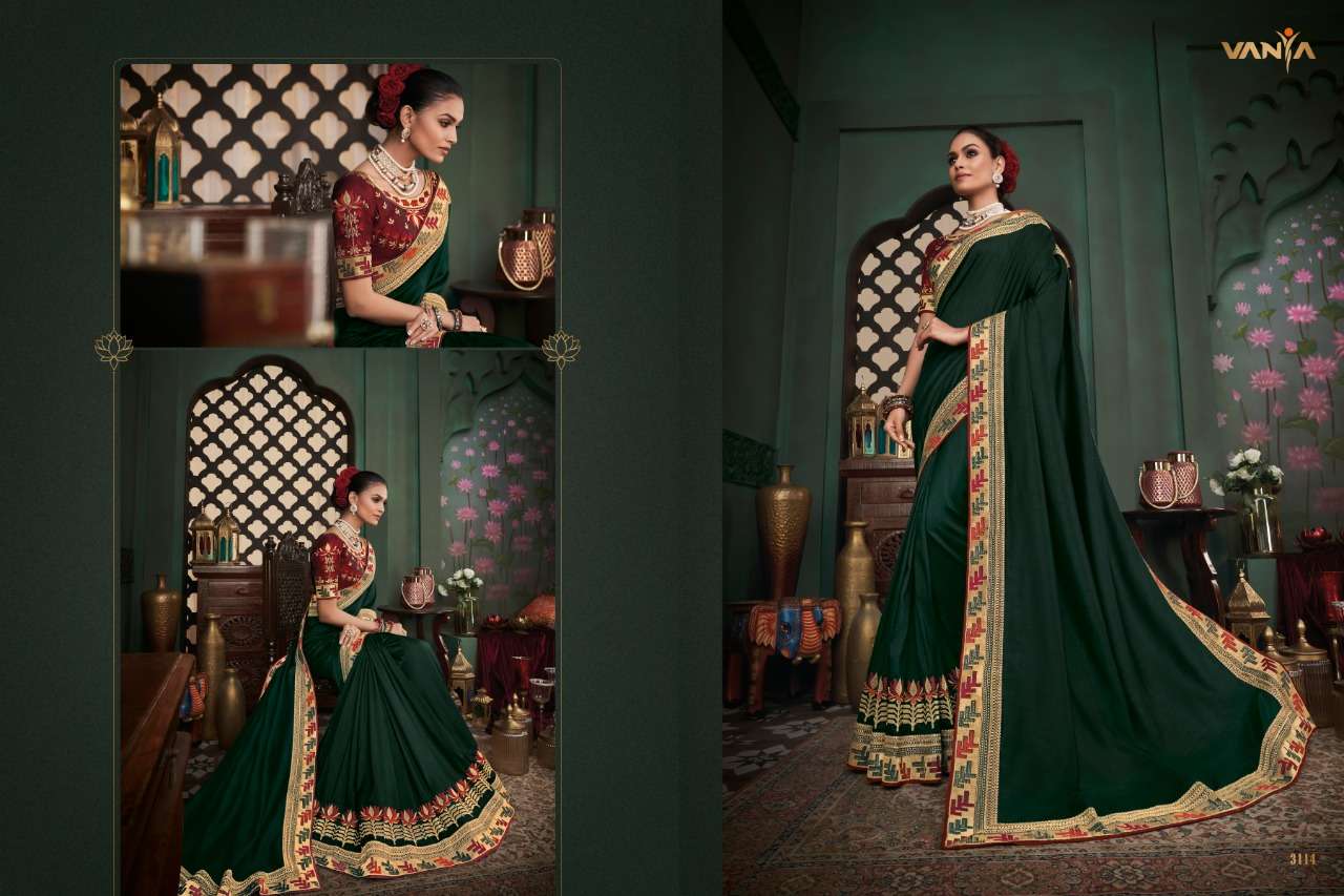 VANYA VOL-21 BY VANYA 3101 TO 3118 SERIES INDIAN TRADITIONAL WEAR COLLECTION BEAUTIFUL STYLISH FANCY COLORFUL PARTY WEAR & OCCASIONAL WEAR SILK SAREES AT WHOLESALE PRICE