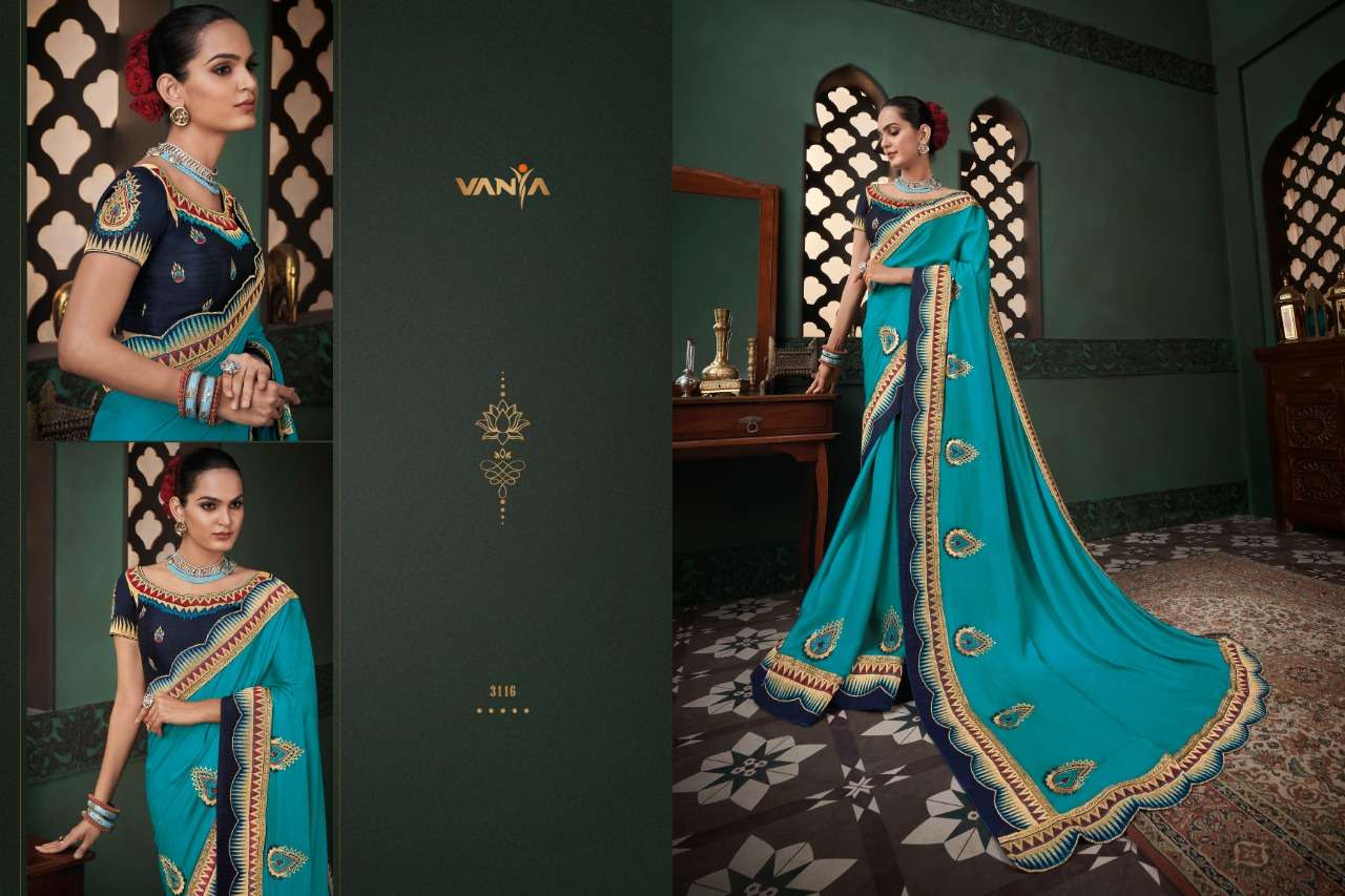 VANYA VOL-21 BY VANYA 3101 TO 3118 SERIES INDIAN TRADITIONAL WEAR COLLECTION BEAUTIFUL STYLISH FANCY COLORFUL PARTY WEAR & OCCASIONAL WEAR SILK SAREES AT WHOLESALE PRICE